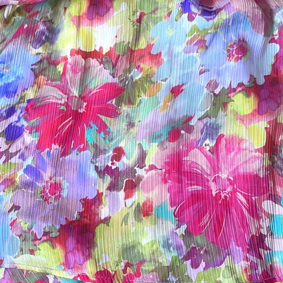 Zara Dress Womens S Multicolor Floral Satin Effect Tiered Mini Drawstrings NWT - Picture 7 of 16